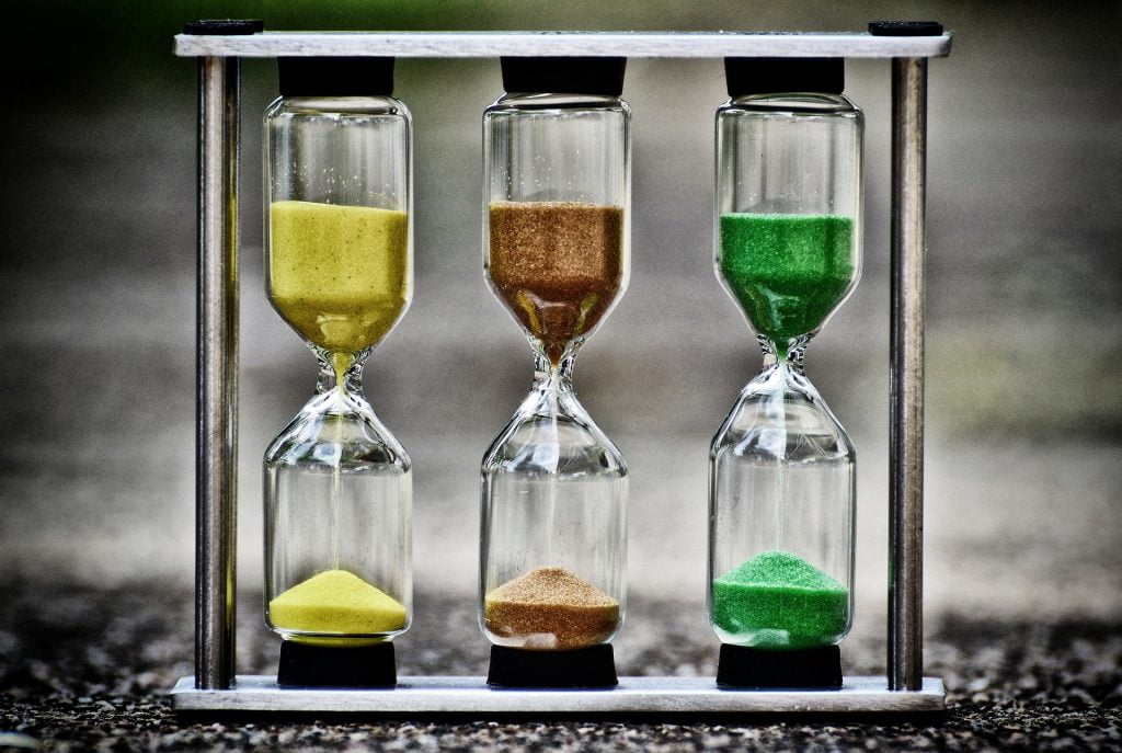 three types of vendor financing represented by hour glasses